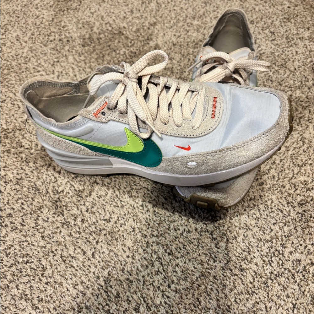 Nike One Waffle SE with Lime Green and Light Gray.